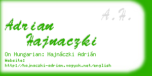 adrian hajnaczki business card